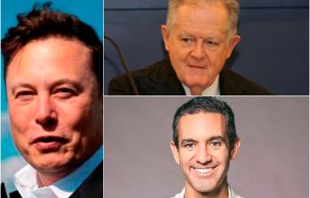 Elon Musk, la persona más rica del mundo; y Luis Carlos Sarmiento y David Vélez, los más ricos de Colombia. FOTO: ARCHIVO.
