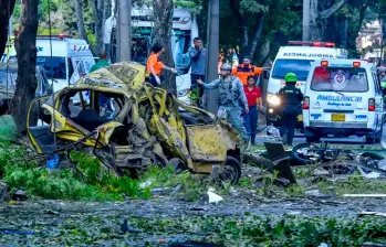 El atentado ocurrido en Cali el pasado jueves, 21 de agosto, cobró la vida de siete personas y dejó a otras 70 heridas. FOTO: AFP