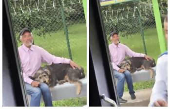 Según información recopilada por la empresa Transoriente, el adulto mayor fue visto en el municipio de Guatapé, Antioquia, donde se encontraría en situación de vulnerabilidad junto a su mascota. Foto: Cortesía