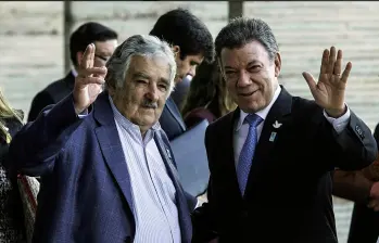 Durante el proceso de paz adelantado por el expresidente Santos, Mujica jugó un papel clave. Foto: Getty