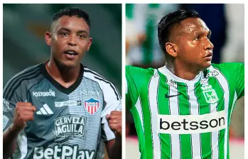 Luis Muriel y Alfredo Morelos tendrán un duelo de goleadores en el encuentro entre Junior y Nacional. FOTOS COLPRENSA Y CAMILO SUÁREZ