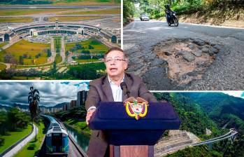 La ampliación del José María Córdova y la autopista Medellín - Bogotá, proyectos férreos y los puntos pendientes de las 4G le quedarán pendientes al próximo Gobierno Nacional. FOTOS El Colombiano y Colprensa