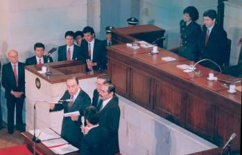 El Capitolio en 1991, durante la firma de la nueva Constitución. Foto: Colprensa. 