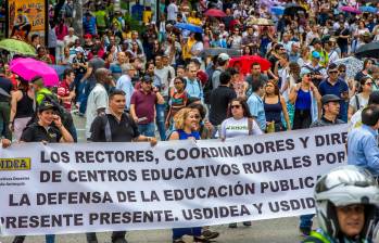 Adida ha sido un sindicato activo, que sale a las calles con frecuencia. Foto: Archivo EL COLOMBIANO. 
