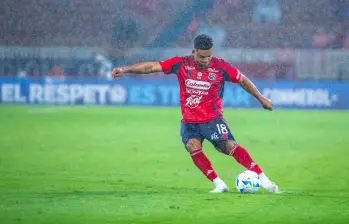 El futbolista antioqueño Frank Fabra, de 35 años, es una de las grandes figuras de Independiente Medellín. Foto: Manuel Saldarriaga