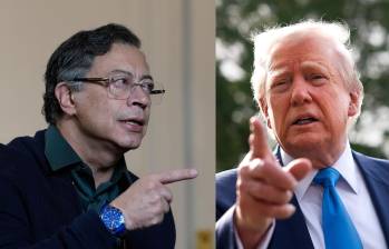 Donald Trump advirtió a Gustavo Petro en medio de la creciente tensión por la lucha antidrogas. FOTO: Presidencia y GETTY