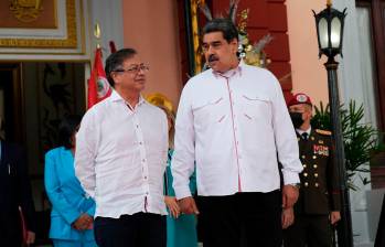 Gustavo Petro y Nicolás Maduro, presidentes de Colombia y Venezuela, respectivamente. FOTO: CORTESÍA PRESIDENCIA.