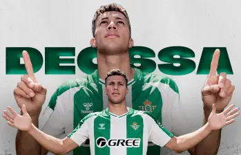 El futbolista caldense Nelson Deossa, de 25 años, firmó contrato con el equipo español por cinco años. Va hasta 2030. FOTO Real Betis 