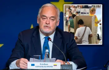 Las declaraciones las dio el jefe de la misión, Esteban González Pons, en una rueda de prensa. Foto: Redes sociales. 