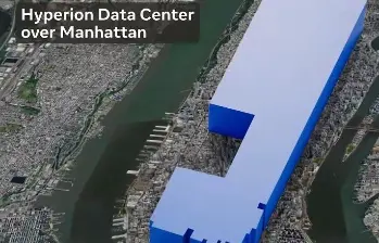 Concepto del centro de datos Hyperion de Meta. FOTO cortesía