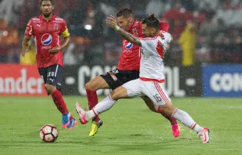 El futbolista Jhon “La Goma” Hernández anotó el gol con el que Medellín consiguió su única victoria en territorio argentino. Foto: El Colombiano