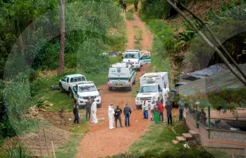 Dentro de la hacienda La Arboleda, de la vereda La Vela, de Andes, asesinaron a cinco personas que se encontraban descansando después de su jornada de recolección. FOTO: CAMILO SUÁREZ