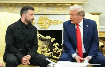 Trump le pide a Zelenski ceder en las negociaciones para poner fin a la guerra con Rusia. Foto: Getty