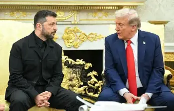 El presidente de Ucrania, Volodímir Zelenski, y el jefe de Estado de Estados Unidos, Donald Trump. Foto: Getty