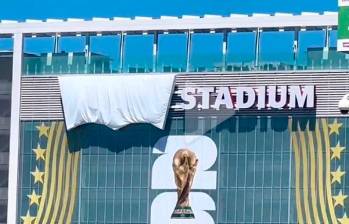 Así quedó el letrero principal del Levi’s Stadium. FOTO: Tomada de X