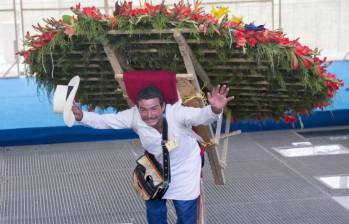 Juan Ernesto Ortíz Grajales, de la vereda El Placer, Ganador Absoluto del Desfile en 2019. FOTO ARCHIVO EL COLOMBIANO