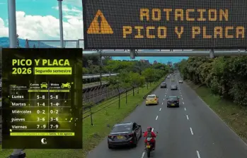 Así quedó la rotación de pico y placa en Medellín para el segundo semestre de 2026. Foto: Manuel Saldarriaga.