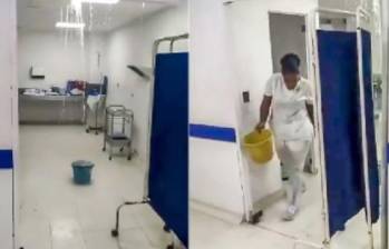 Imágenes tomadas de video que evidencia goteras en hospital de Quibdó. Foto: tomada de video