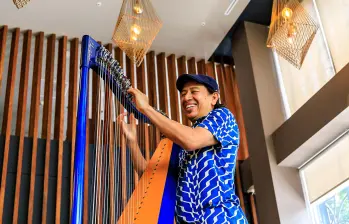 Este año, Edmar Castañeda lanzará su disco Global Heartbeat. Foto Camilo Suárez. 