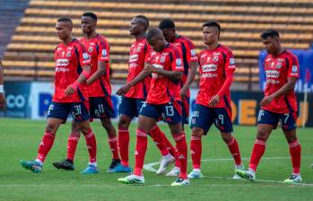 Independiente Medellín, en su debut en la Liga Betplay 2. Foto: JUAN ANTONIO SÁNCHEZ