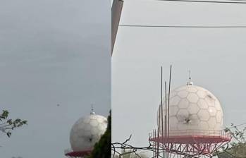El radar, ubicado en zona rural de Candelaria, Valle, fue atacado con drones cargados de explosivos. Fotos: tomadas de video