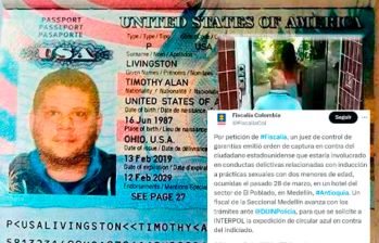 El ciudadano norteamericano Timothy Alan Livingston huyó poco tiempo después de que fue encontrado con las dos menores de edad. FOTO: CORTESÍA 