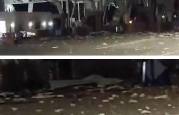 El atentado con carro bomba de presentó en la madrugada de este viernes en un peaje. FOTO CAPTURA DE VIDEO