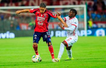 Daniel Cataño regresó a sumar minutos con el DIM en el partido contra América. Puso la asistencia para el gol de la victoria. FOTO: CAMILO SUÁREZ
