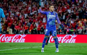 El arquero Éder Chaux ha sido uno de los más destacados del Medellín en los últimos encuentros que ha disputado en la Liga: hasta el momento acumula cuatro partidos con el arco en cero. FOTO Juan A. Sánchez 