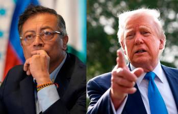 Gustavo Petro, presidente de Colombia; y Donald Trump, presidente de Estados Unidos. FOTO: Presidencia y GETTY
