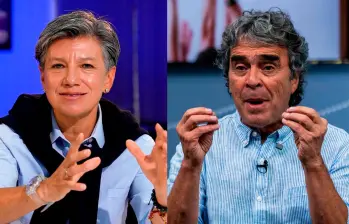 Claudia López y Sergio Fajardo, candidatos presidenciales. FOTO: Julio Herrera