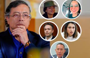 De izquierda a derecha: Juliana Guerrero, Verónica Guerrero, Ricardo Roa, Daniel Quintero y Laura Sarabia. FOTO: COLPRENSA