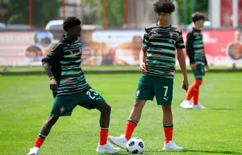 Cristiano Ronaldo Júnior, de 14 años, se formó en las divisiones menores de la Juventus y el Manchester United. Ahora juega en el Al-Nassr de Arabia. FOTO: GETTY