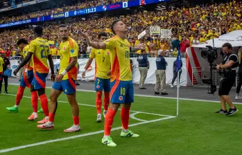 El futbolista colombiano James Rodríguez fue la piedra angular del elenco nacional en la Copa América que se disputó en Estados Unidos. Foto: Juan Antonio Sánchez