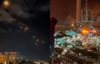 Equipos de Magen David Adom y agentes de la policía inspeccionan zonas cercanas a Jerusalén tras reportes de fragmentos de misiles interceptores caídos en distintos puntos. FOTOS TOMADAS DE X. 