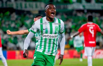 Kevin Viveros es el goleador de Atlético Nacional en la Copa Libertadores, suma cuatro tantos en el certamen. FOTO: JUAN ANTONIO SÁNCHEZ 