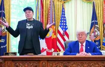 Elon Musk y Donald Trump. FOTO: GETTY