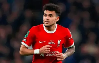 Luis Díaz acumula cuatro títulos con la camiseta del Liverpool desde su llegada al club en 2022. FOTO: X-Liverpool