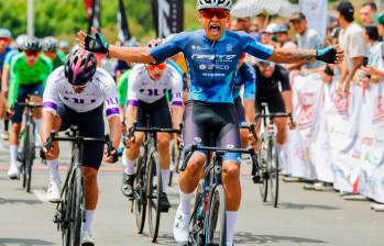 Cristian Vélez, oriundo del municipio de Amagá, logró su primera victoria de 2025. FOTO CORTESÍA Anderson Bonilla - Prensa GW Erco SHIMANO