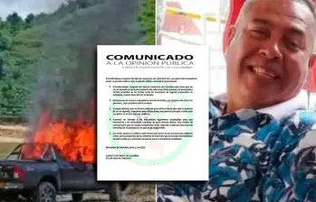 El conductor de la camioneta retenida y quemada en el Nordeste antioqueño, Iván Darío Jiménez, fue hallado sin vida. Fotos: cortesía.