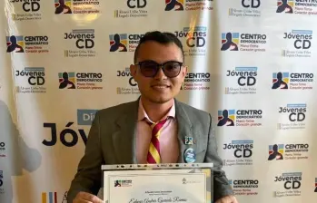 El joven activista Edwar Andrés Garrido resultó gravemente herido tras un ataque sicarial en Girardot. FOTO: REDES SOCIALES