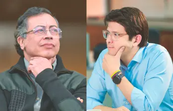 Gustavo Petro y Miguel Uribe. FOTO Presidencia y Camilo Suárez