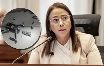 La concejala de Medellín, Claudia Carrasquilla, denunció que un dron con cámara estuvo sobrevolando su lugar de residencia. Fotos: Jaime Pérez Munévar y cortesía.