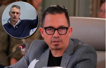 El gobernador de Antioquia, Andrés Julián Rendón, celebró la salida de Wilmar Mejía de la UIAF. Fotos: cortesía Presidencia y EL COLOMBIANO.
