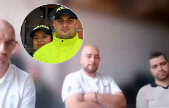 El intendente de la Policía, Jhon Alexander López Villada, y dos civiles, Cipriano Alonso Carrasquilla Parra y Óscar Manuel Villegas García, fueron procesados por el asesinato de dos oficiales el pasado viernes 5 de junio en Medellín. Foto: cortesía.