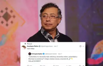 El pasado domingo, el presidente Gustavo Petro hizo un trino respondiendo a una columna de Felipe Zuleta Lleras. Foto: Catalina Olaya - Colprensa