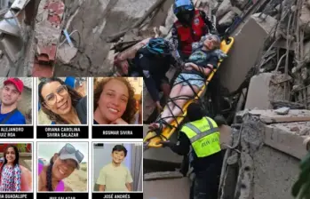 En Sabaneta, piden ayuda en la búsqueda y rescate de una familia que estaría desaparecida en Venezuela después del terremoto. Fotos: AFP y cortesía.