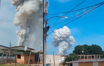 Este es el momento de la explosión en la fábrica de pólvora. FOTOS CAPTURA DE PANTALLA