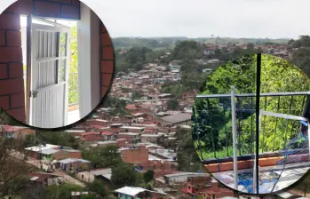 Puertas desencajadas y ventanales rotos: estos son algunos de los daños a 25 viviendas provocados por explosiones en minas en Segovia. Fotos: EL COLOMBIANO y cortesía Alcaldía de Segovia.