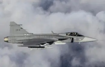 La primera tanda de los aviones Gripen llegaría a Colombia entre finales de 2027 y principios de 2028. FOTO: CORTESÍA SAAB.